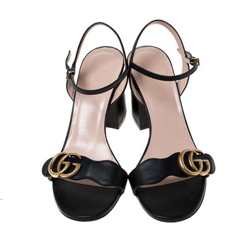 gucci ankle strap heels replica|gucci platform block heels.